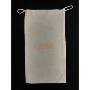 Chloé Storage Drawstring Dust Bag White Beige 12.5" x 7"